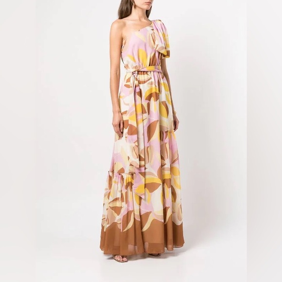 NWT Sachin & Babi Tori one shoulder printed maxi dress - Picture 1 of 5